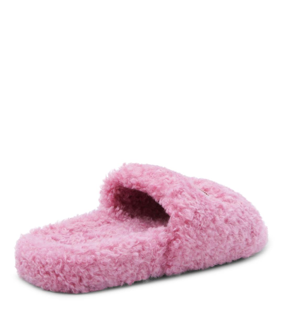 BALENCIAGA Розовые текстильные шлепанцы, фото 3