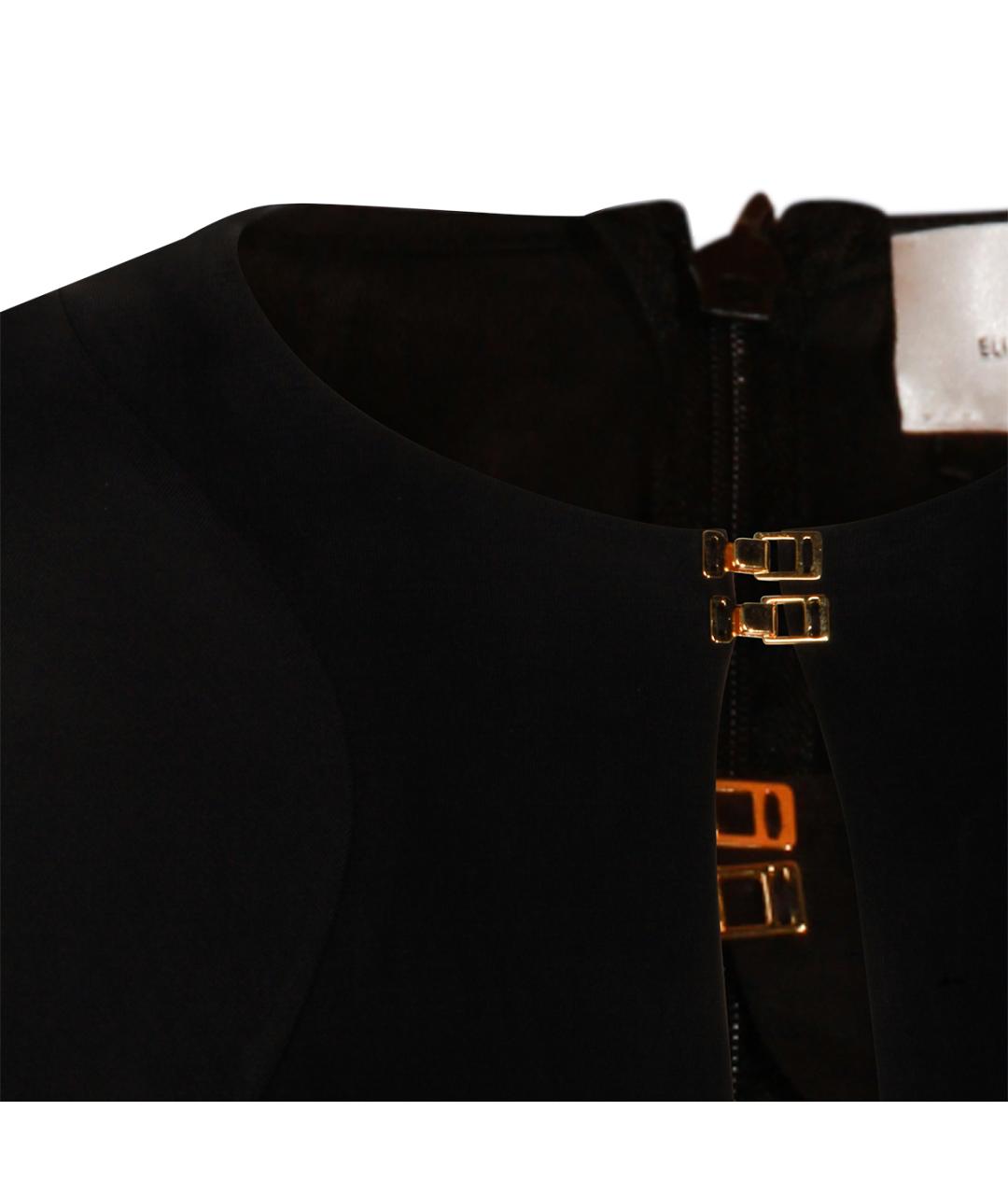 ELISABETTA FRANCHI Черное вечернее платье, фото 4