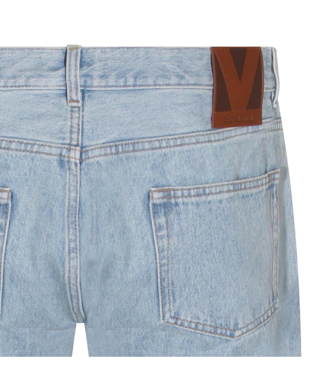 VALENTINO Синие хлопковые прямые джинсы, фото 4