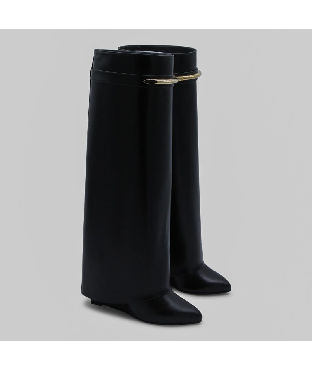 GIVENCHY Черные кожаные сапоги, фото 3