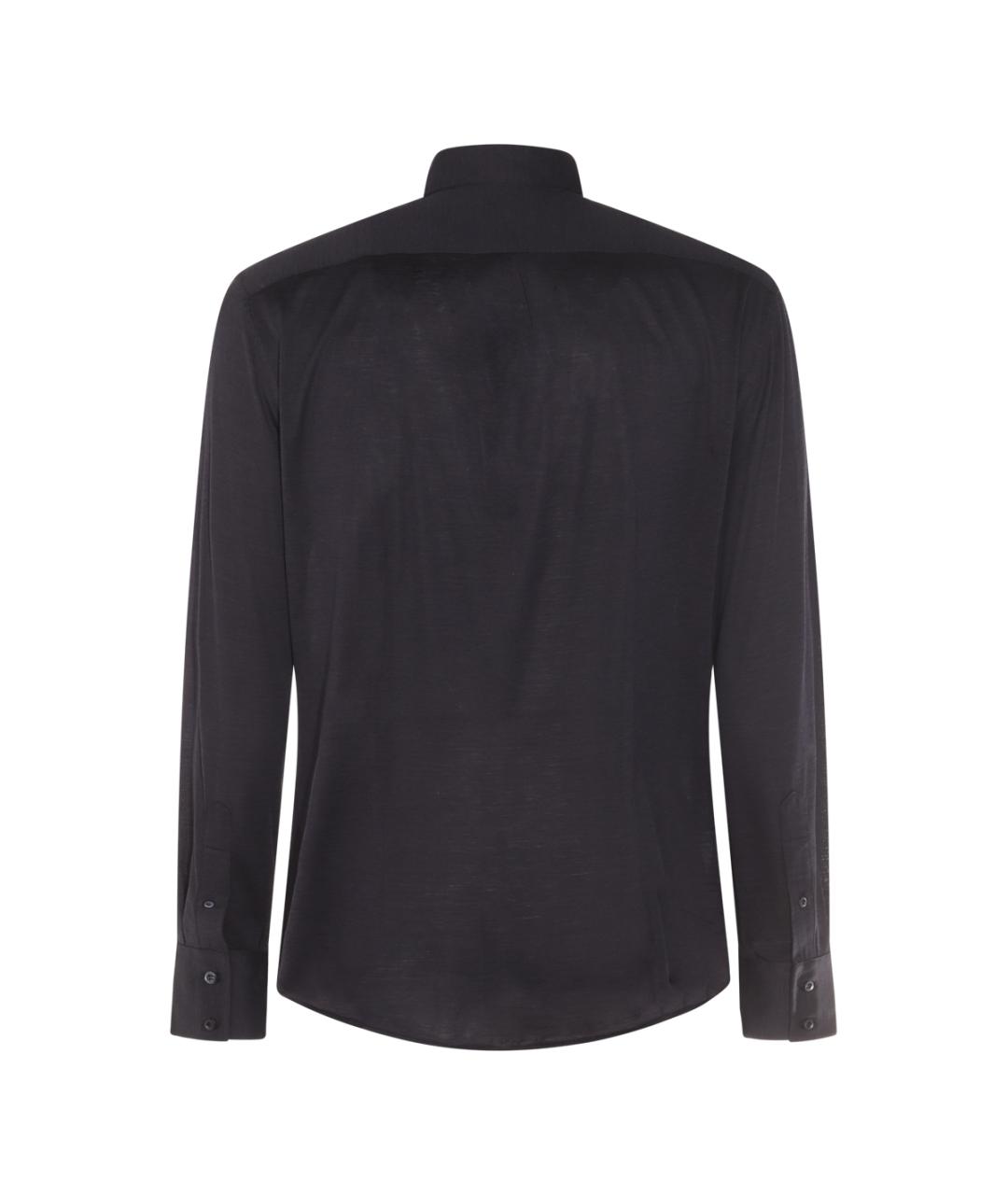 BRUNELLO CUCINELLI Черная хлопковая классическая рубашка, фото 2
