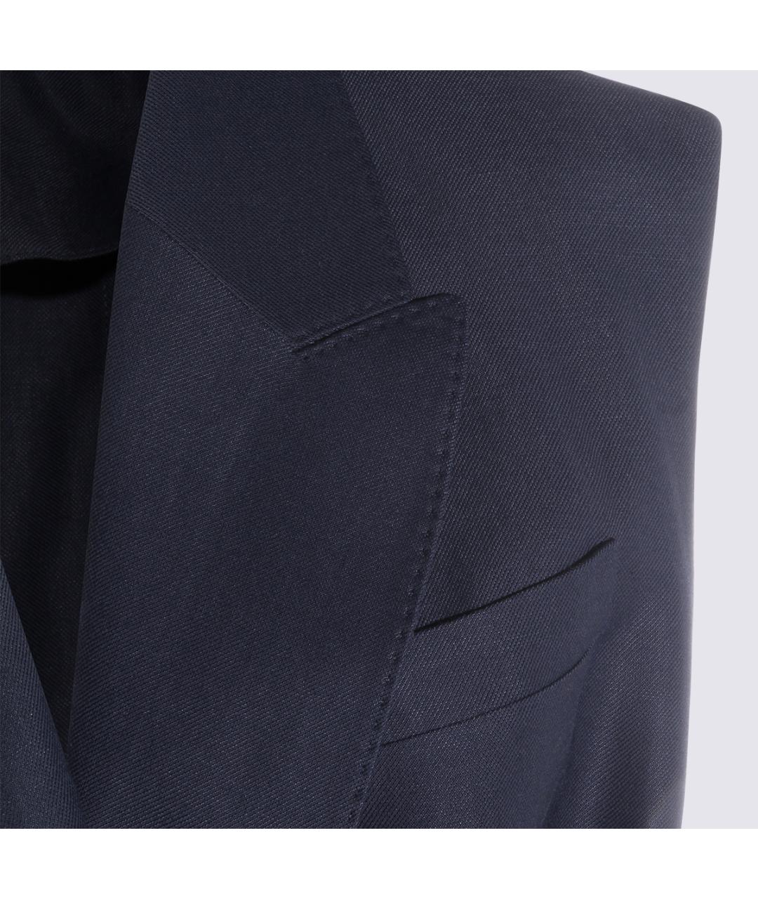 BRUNELLO CUCINELLI Темно-синий вискозный жилет, фото 4