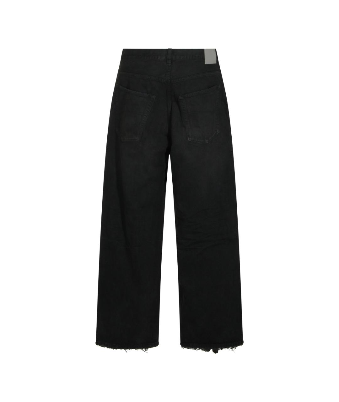 BALENCIAGA Черные хлопковые прямые джинсы, фото 2
