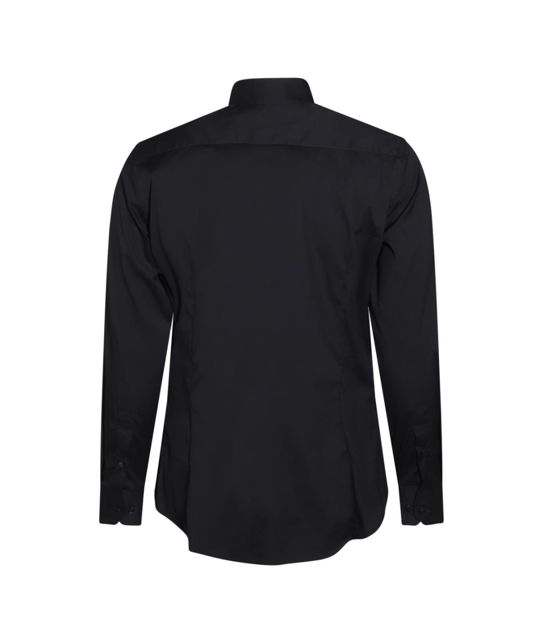 GIORGIO ARMANI Темно-синяя хлопковая классическая рубашка, фото 2