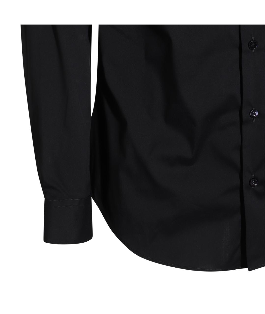 GIORGIO ARMANI Темно-синяя хлопковая классическая рубашка, фото 3