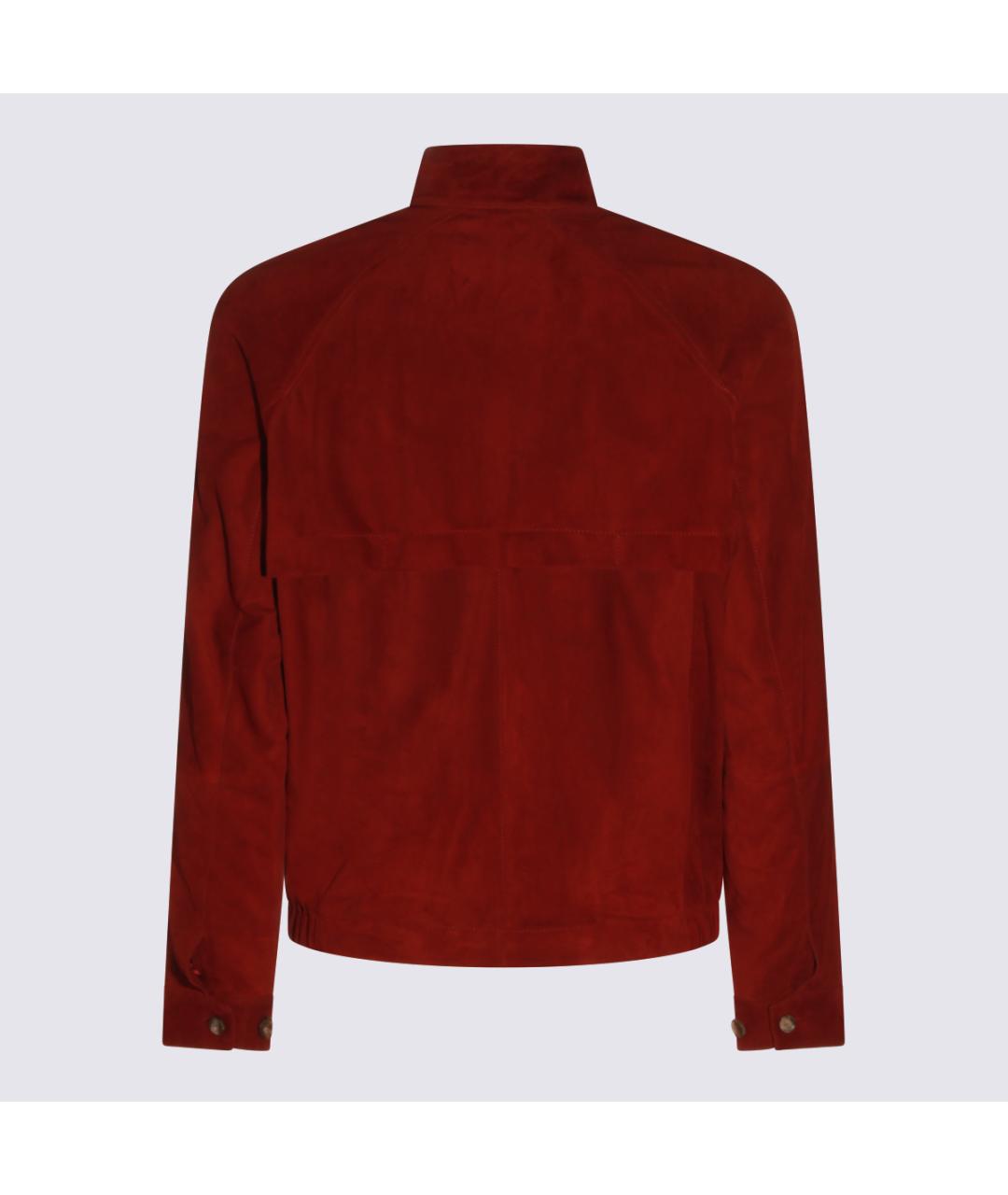 BRUNELLO CUCINELLI Красная замшевая куртка, фото 2