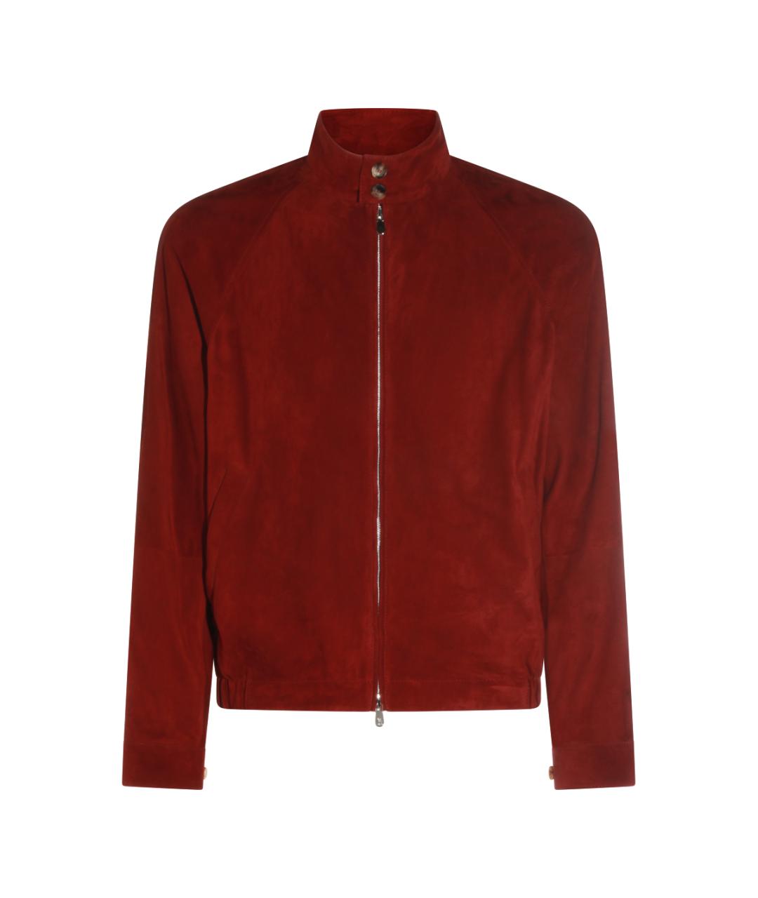 BRUNELLO CUCINELLI Красная замшевая куртка, фото 1