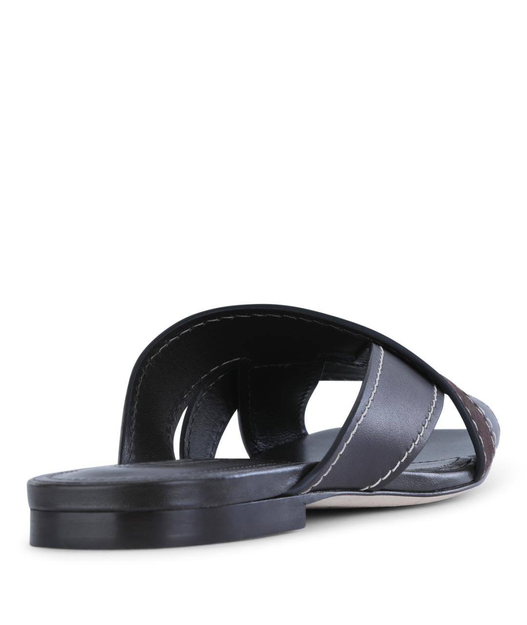 TOD'S Коричневые кожаные сандалии, фото 3