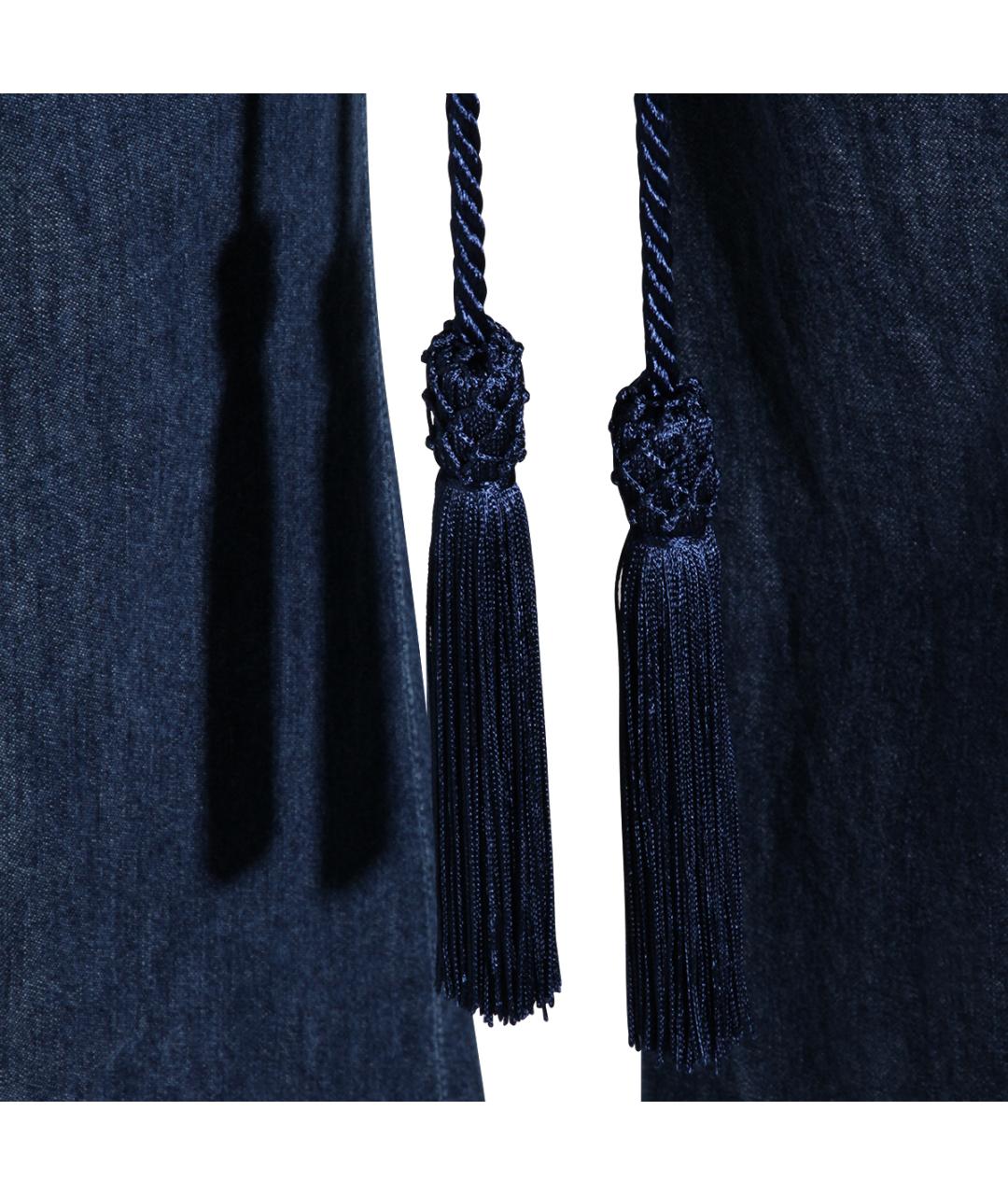 VALENTINO Синие хлопковые прямые брюки, фото 4