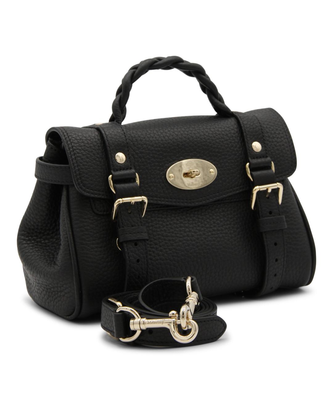 MULBERRY Черная кожаная сумка тоут, фото 2