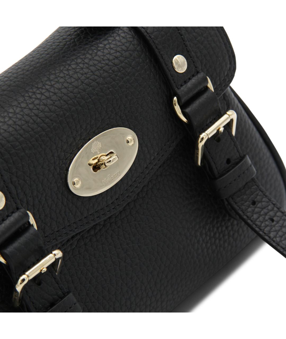 MULBERRY Черная кожаная сумка тоут, фото 4