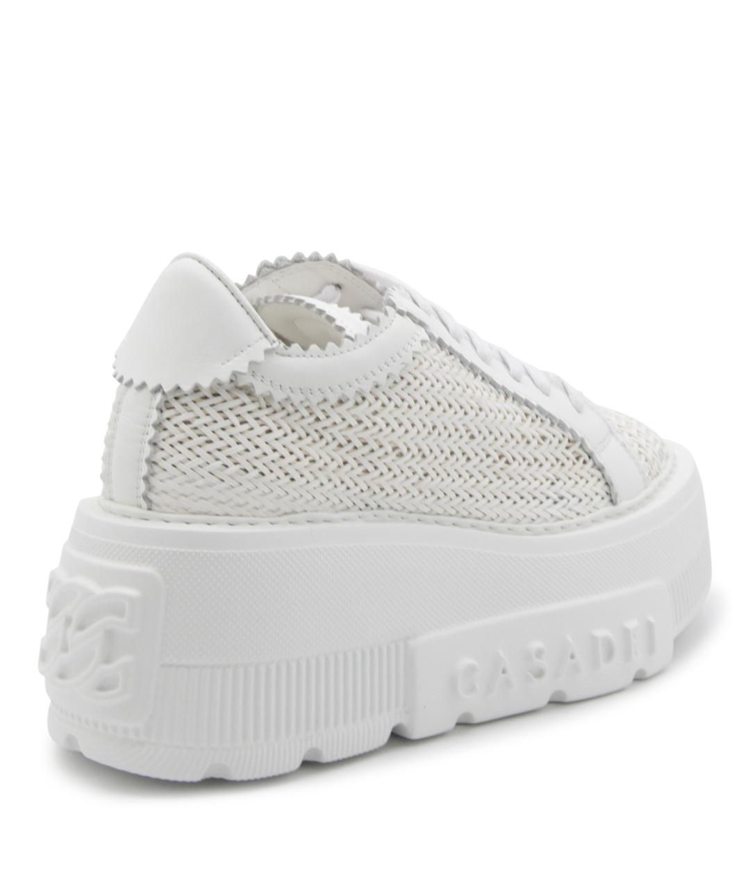 CASADEI Белые кожаные кроссовки, фото 3