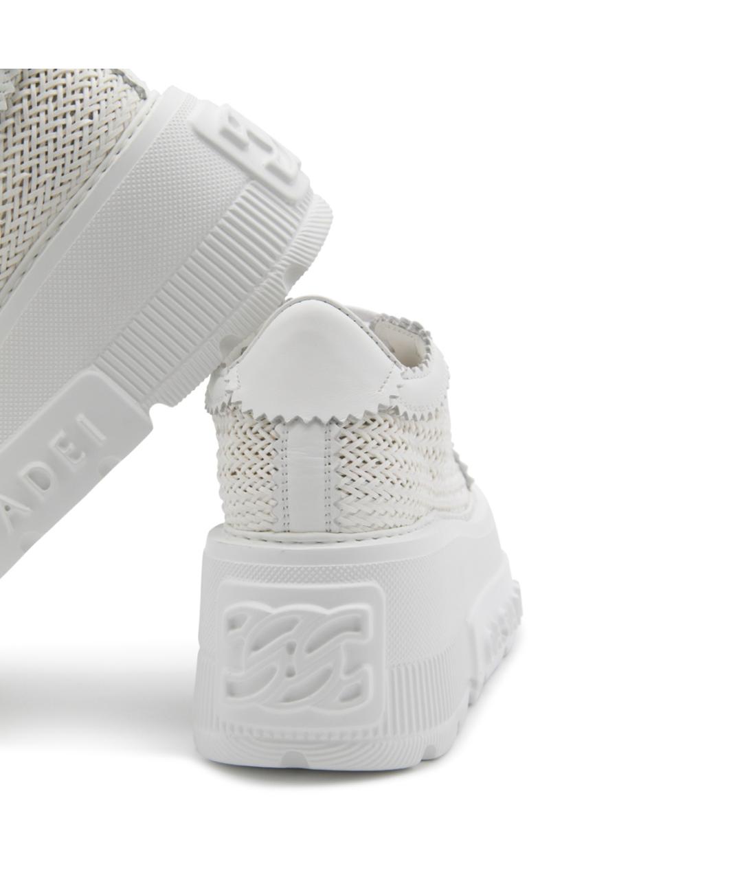 CASADEI Белые кожаные кроссовки, фото 4