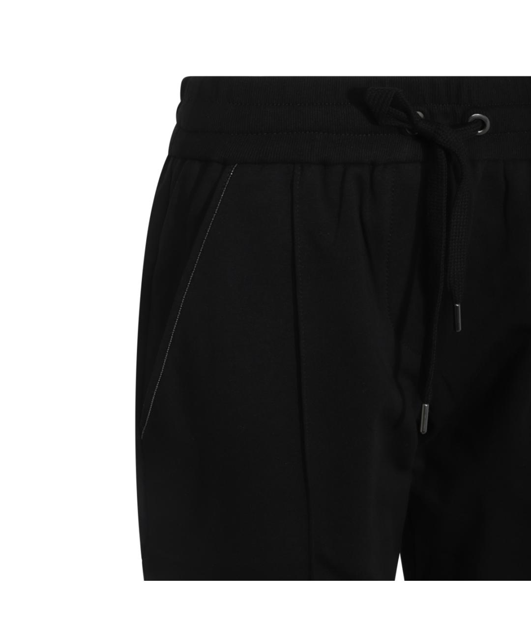 BRUNELLO CUCINELLI Черные хлопко-эластановые брюки узкие, фото 3