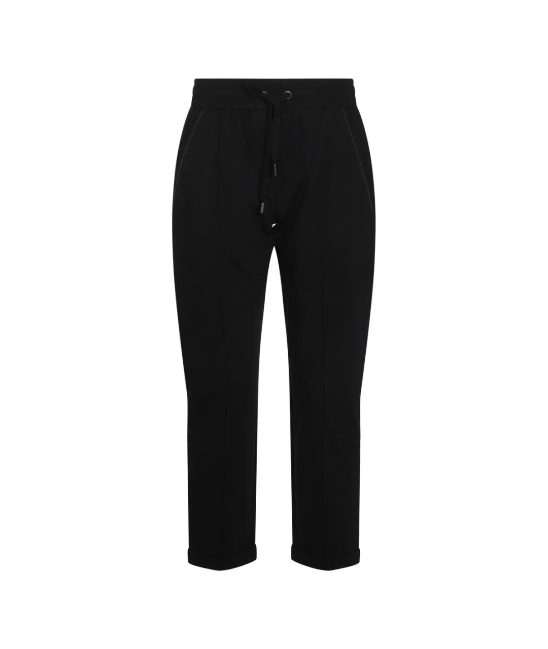 BRUNELLO CUCINELLI Черные хлопко-эластановые брюки узкие, фото 1