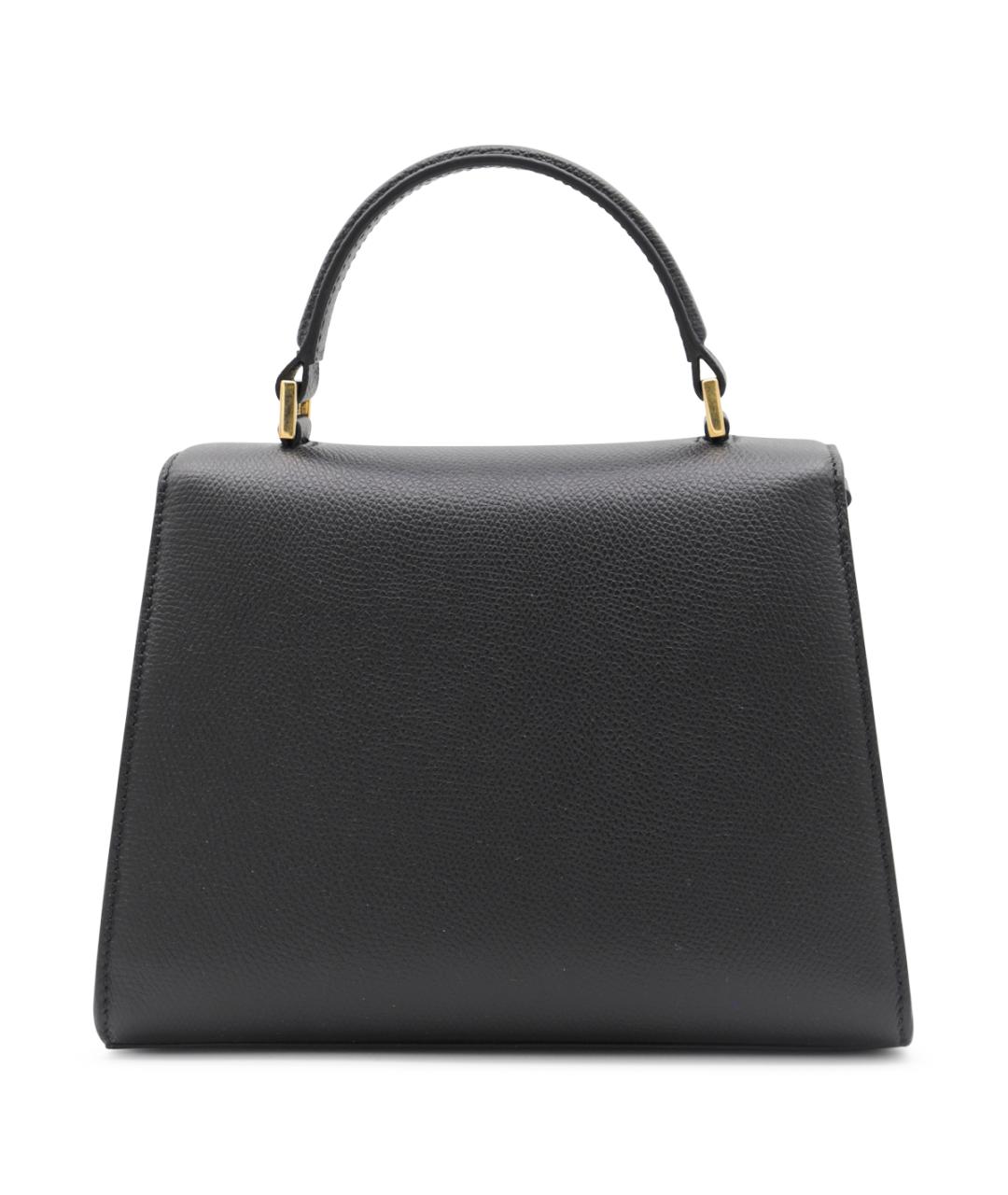 VALENTINO Черная кожаная сумка тоут, фото 5