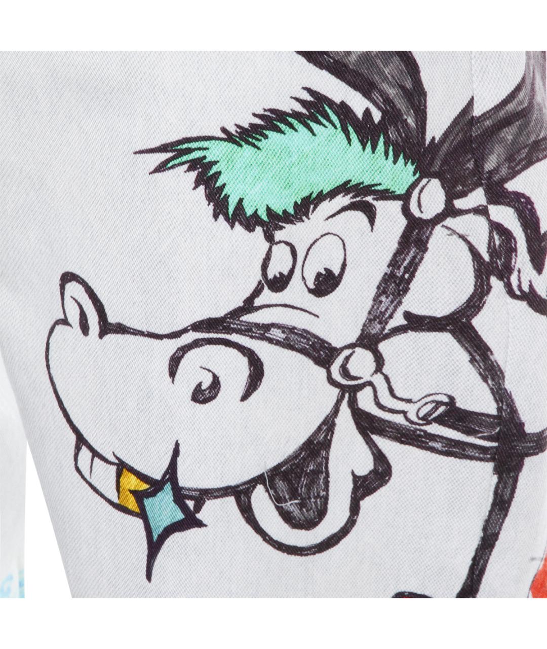 MOSCHINO Мульти хлопковые прямые джинсы, фото 5