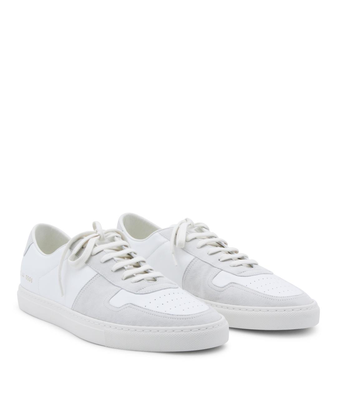 COMMON PROJECTS Белые кожаные низкие кроссовки / кеды, фото 2