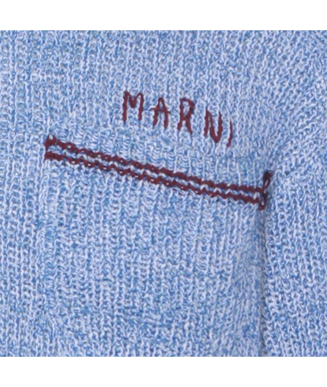 MARNI Голубой хлопковый джемпер / свитер, фото 3