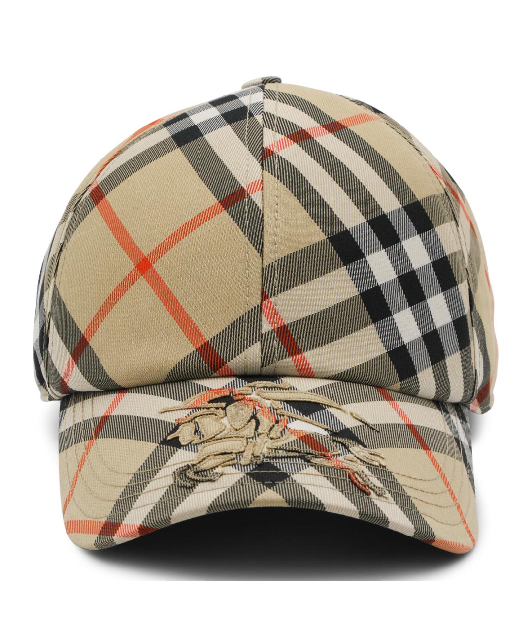 BURBERRY Бежевая синтетическая кепка/бейсболка, фото 1