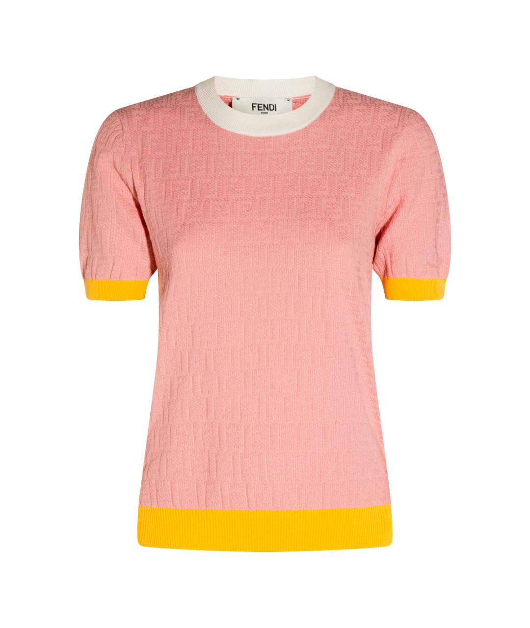 FENDI Розовый шерстяной джемпер / свитер, фото 1