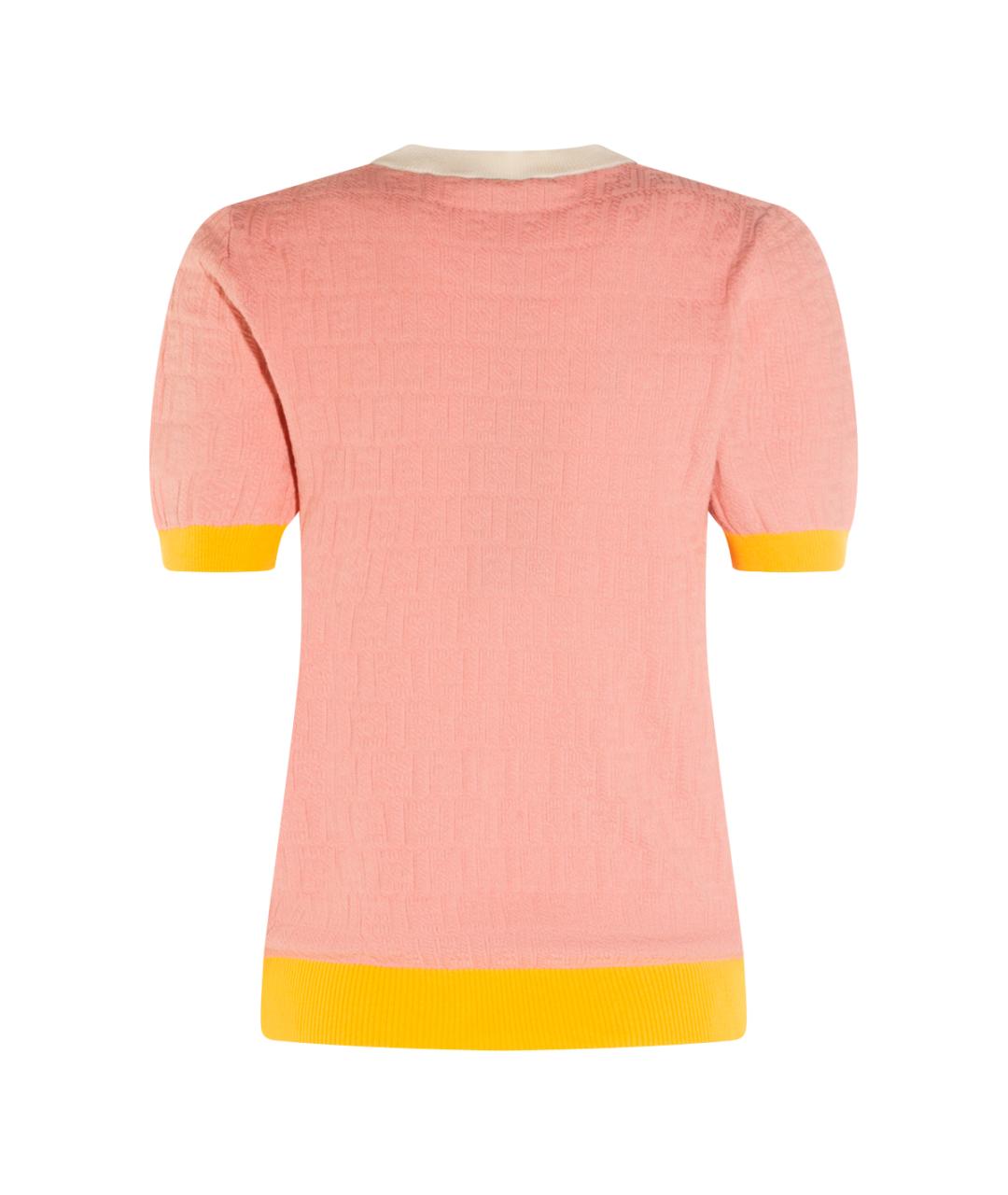 FENDI Розовый шерстяной джемпер / свитер, фото 2