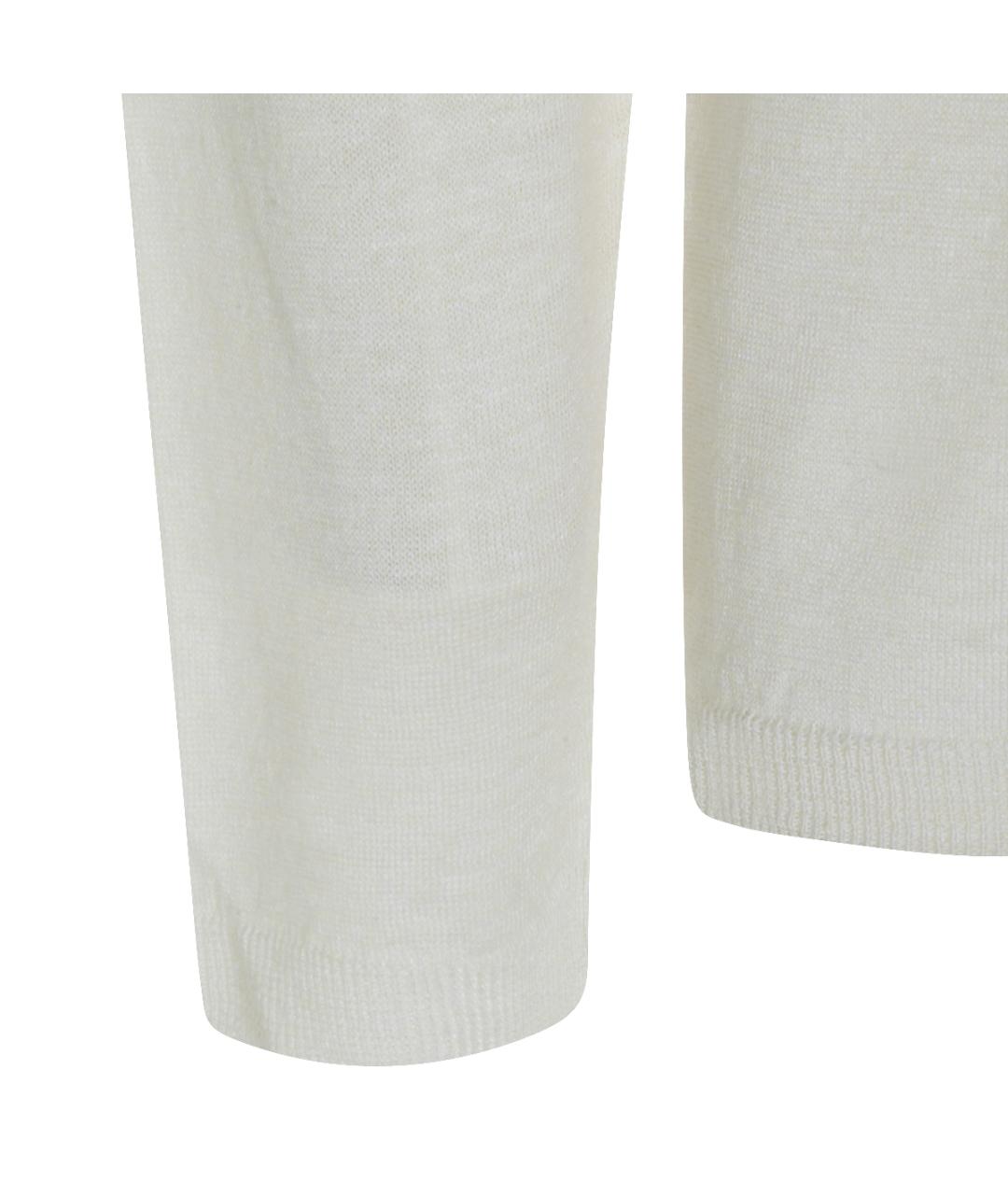 GIORGIO ARMANI Белое поло с длинным рукавом, фото 4