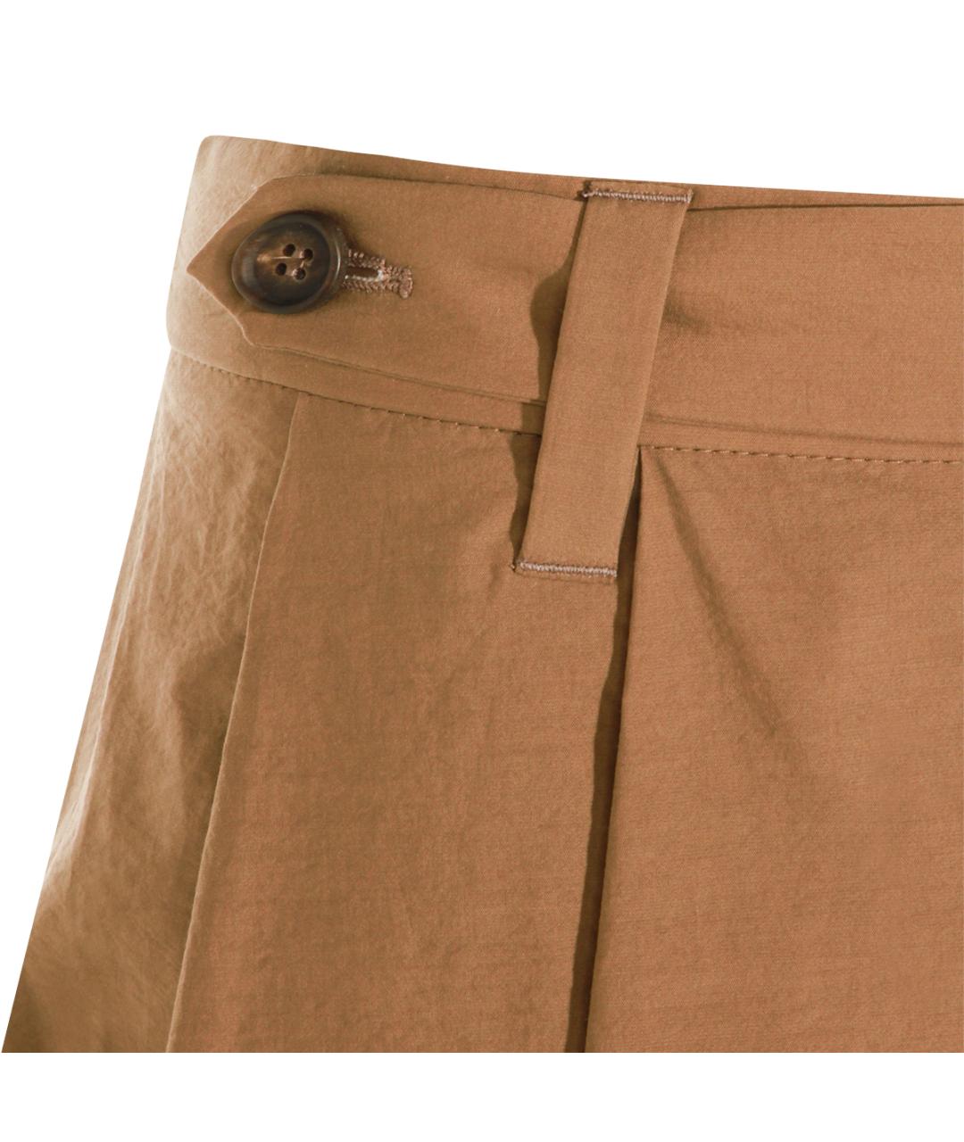 BRUNELLO CUCINELLI Бежевая хлопко-эластановая юбка миди, фото 3