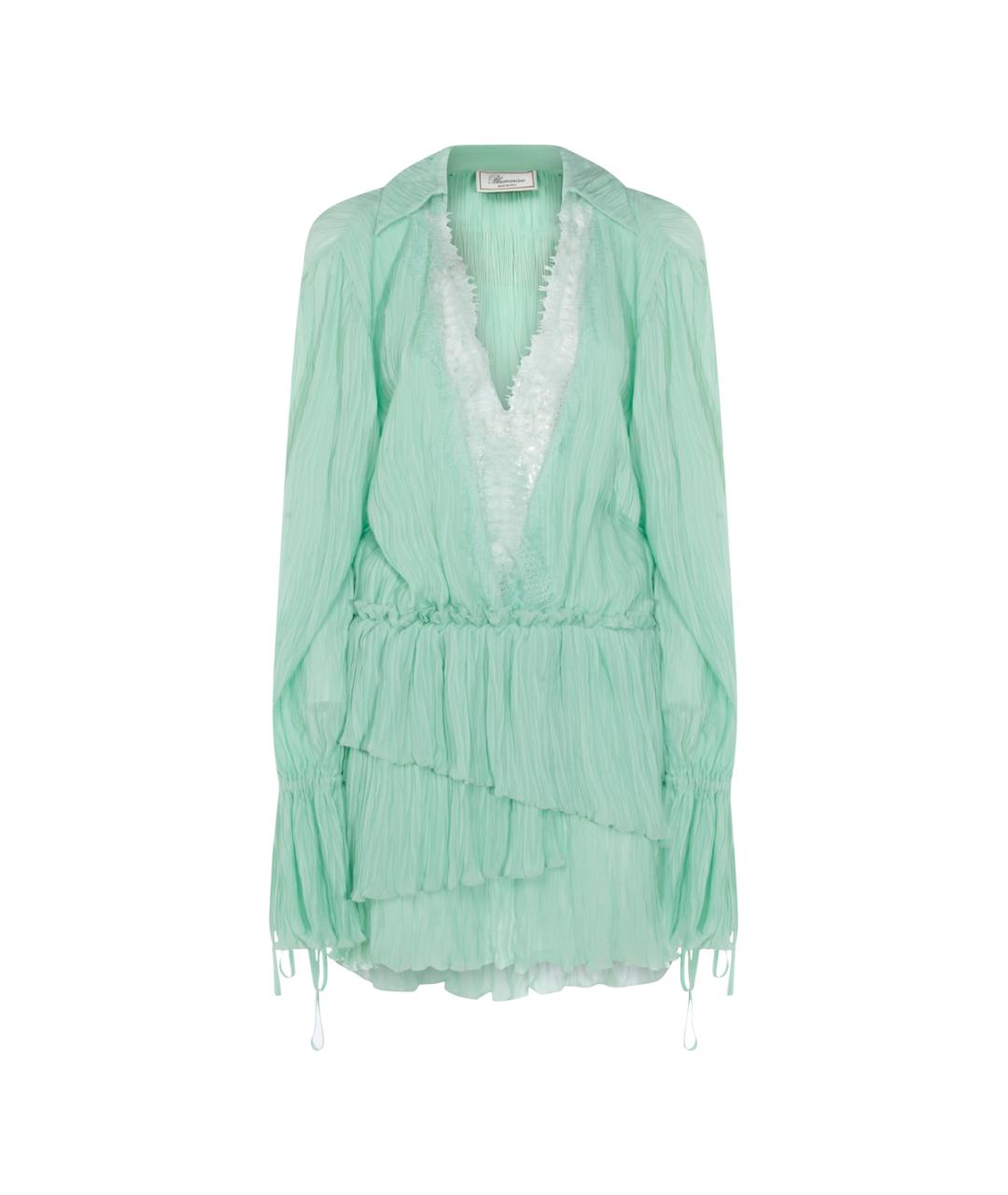 BLUMARINE Зеленое вискозное платье, фото 1