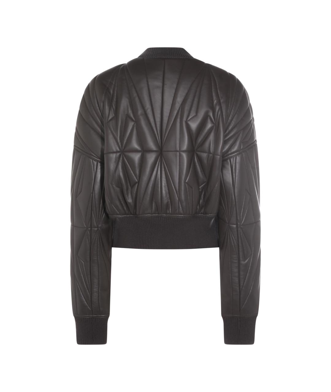 MONCLER Серая кожаная куртка, фото 2