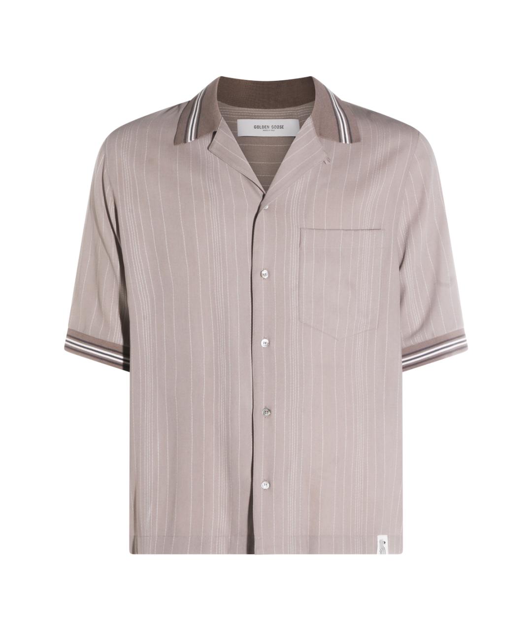 GOLDEN GOOSE DELUXE BRAND Бежевая шерстяная кэжуал рубашка, фото 1