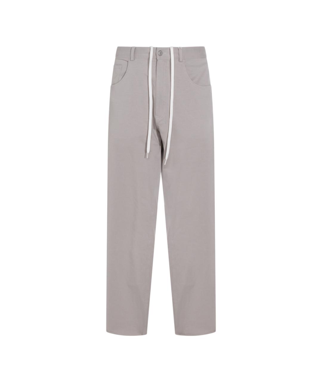 MM6 MAISON MARGIELA Серые хлопковые повседневные брюки, фото 1