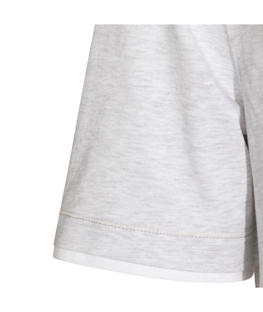 BRUNELLO CUCINELLI Серая хлопковая футболка, фото 4