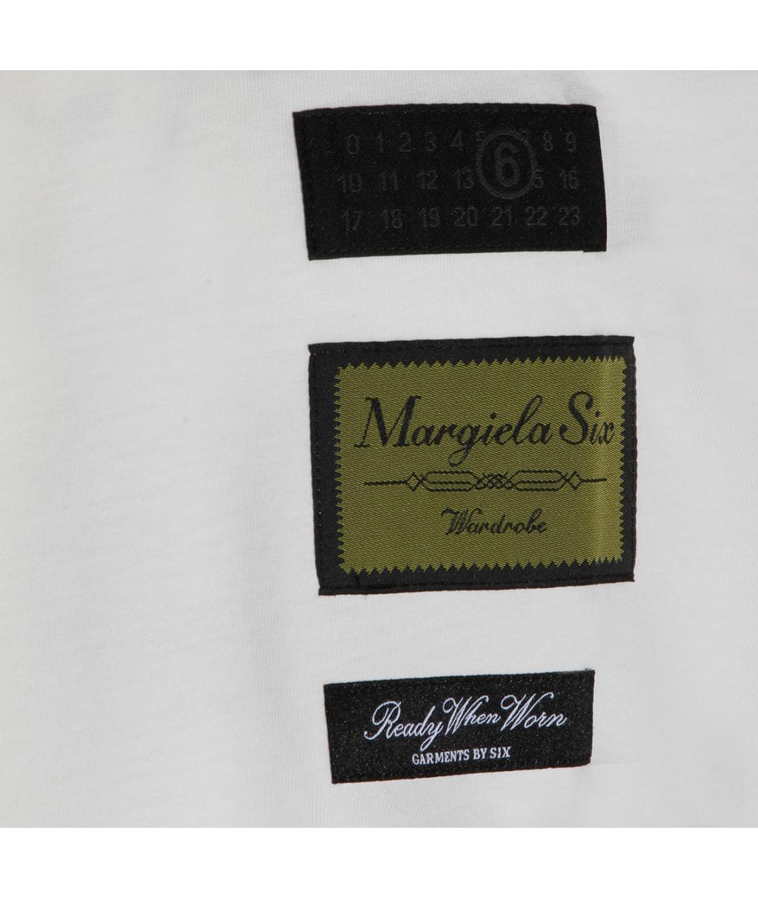 MM6 MAISON MARGIELA Белая хлопковая футболка, фото 3