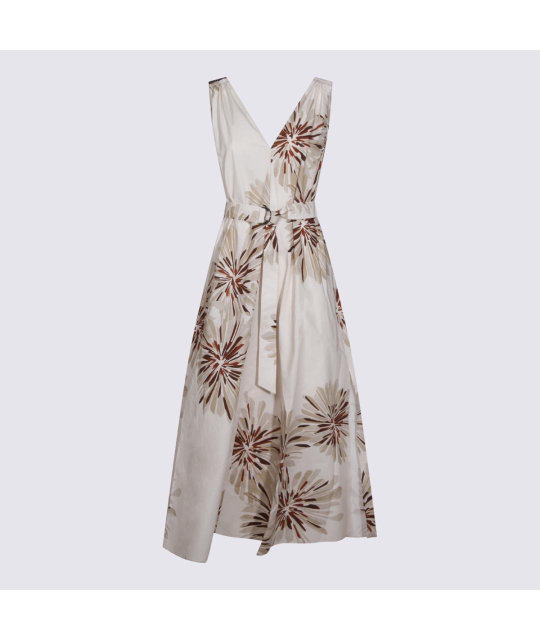 BRUNELLO CUCINELLI Мульти хлопковое повседневное платье, фото 2