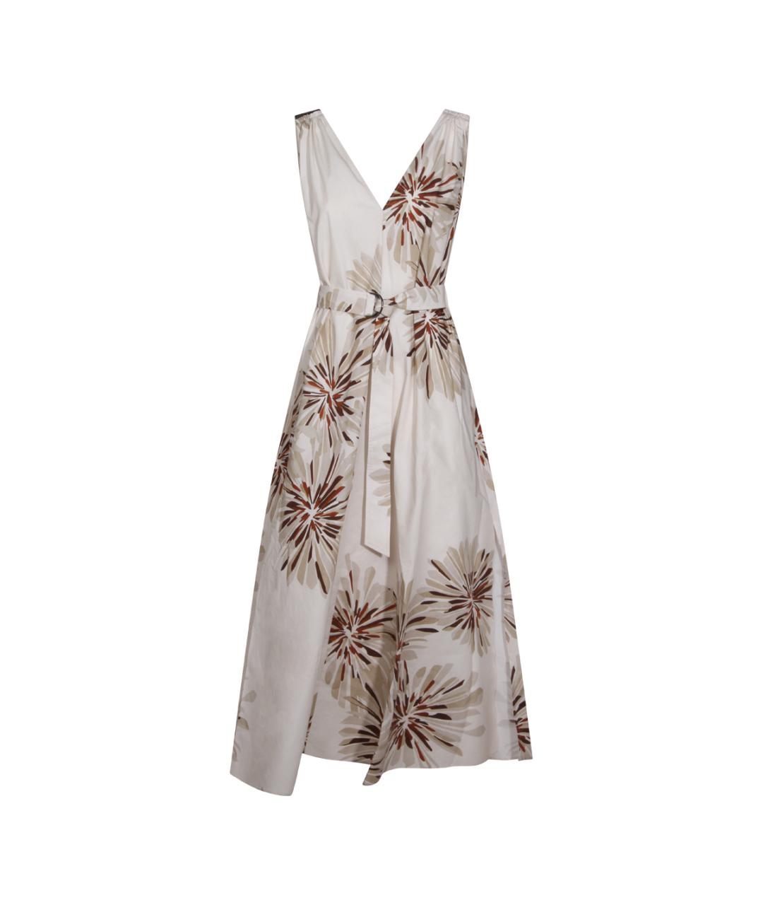 BRUNELLO CUCINELLI Мульти хлопковое повседневное платье, фото 1