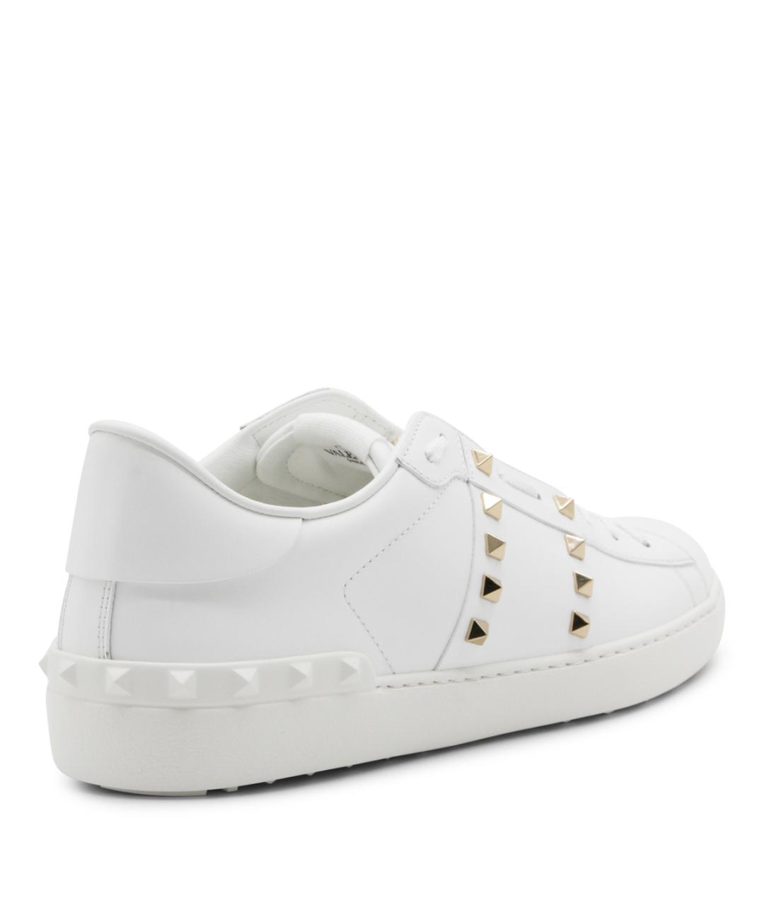 VALENTINO Белые кожаные низкие кроссовки / кеды, фото 3