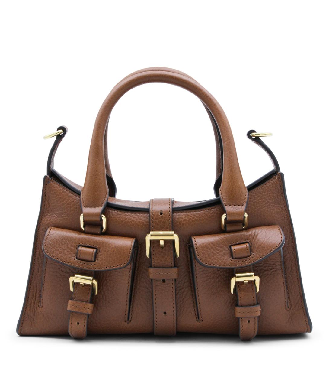 MULBERRY Коричневая кожаная сумка через плечо, фото 1