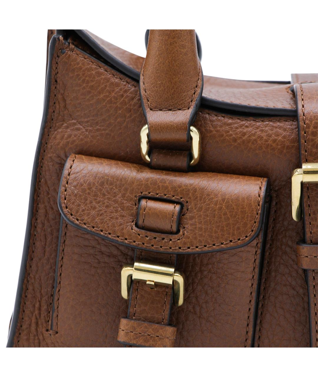 MULBERRY Коричневая кожаная сумка через плечо, фото 4