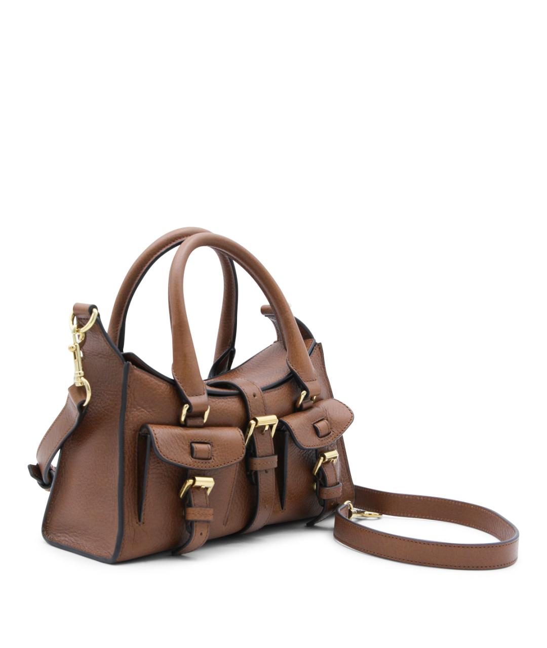 MULBERRY Коричневая кожаная сумка через плечо, фото 2