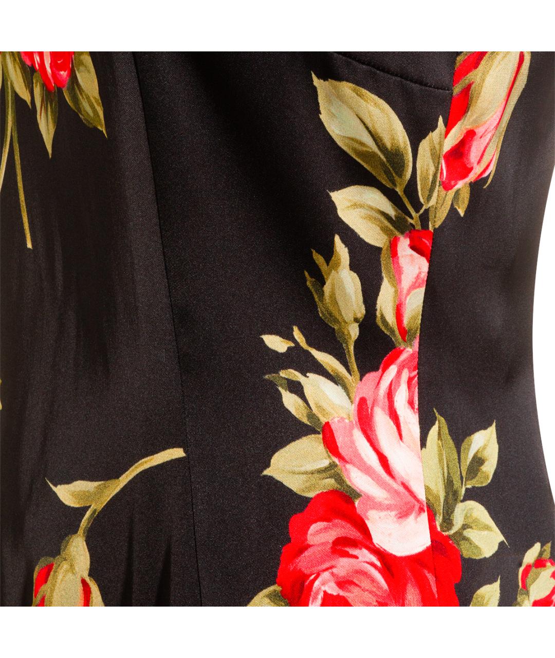 DOLCE&GABBANA Черное вискозное повседневное платье, фото 4