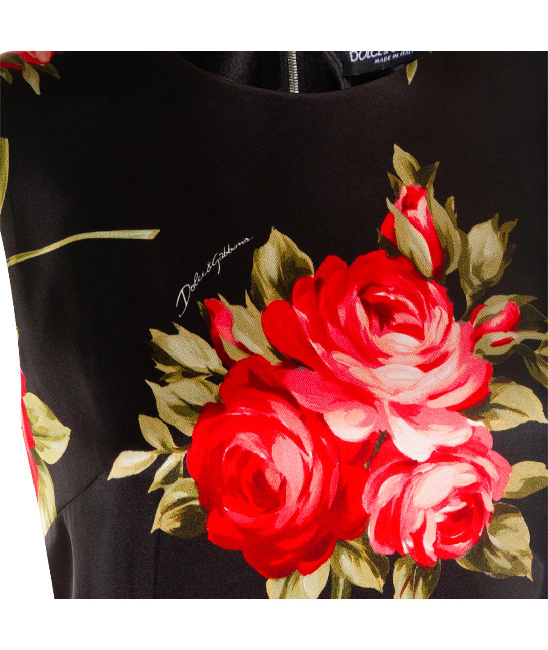 DOLCE&GABBANA Черное вискозное повседневное платье, фото 3