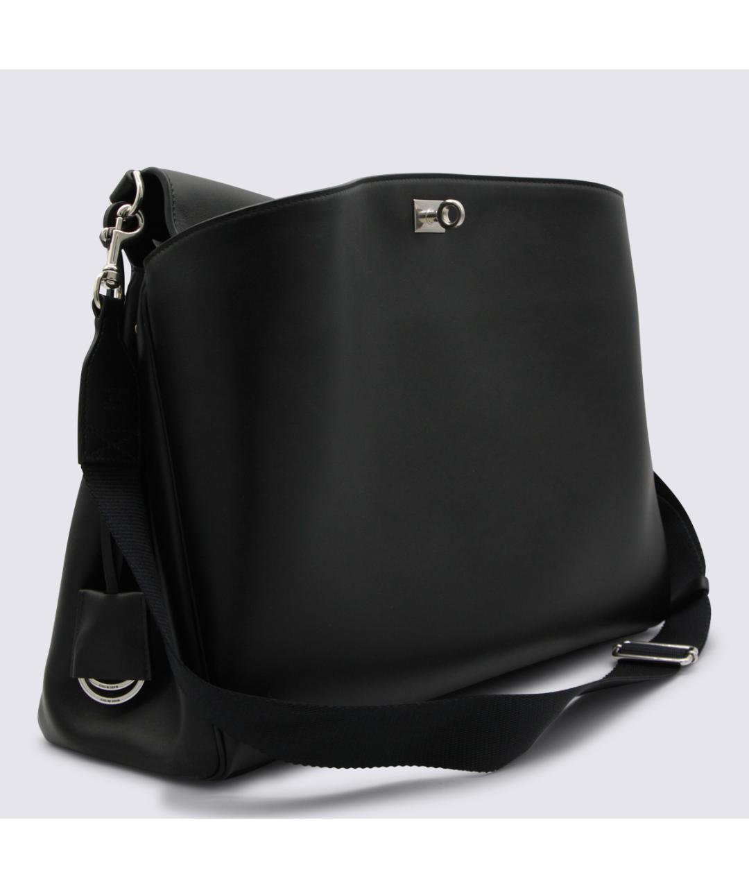 BALENCIAGA Черная кожаная сумка на плечо, фото 3