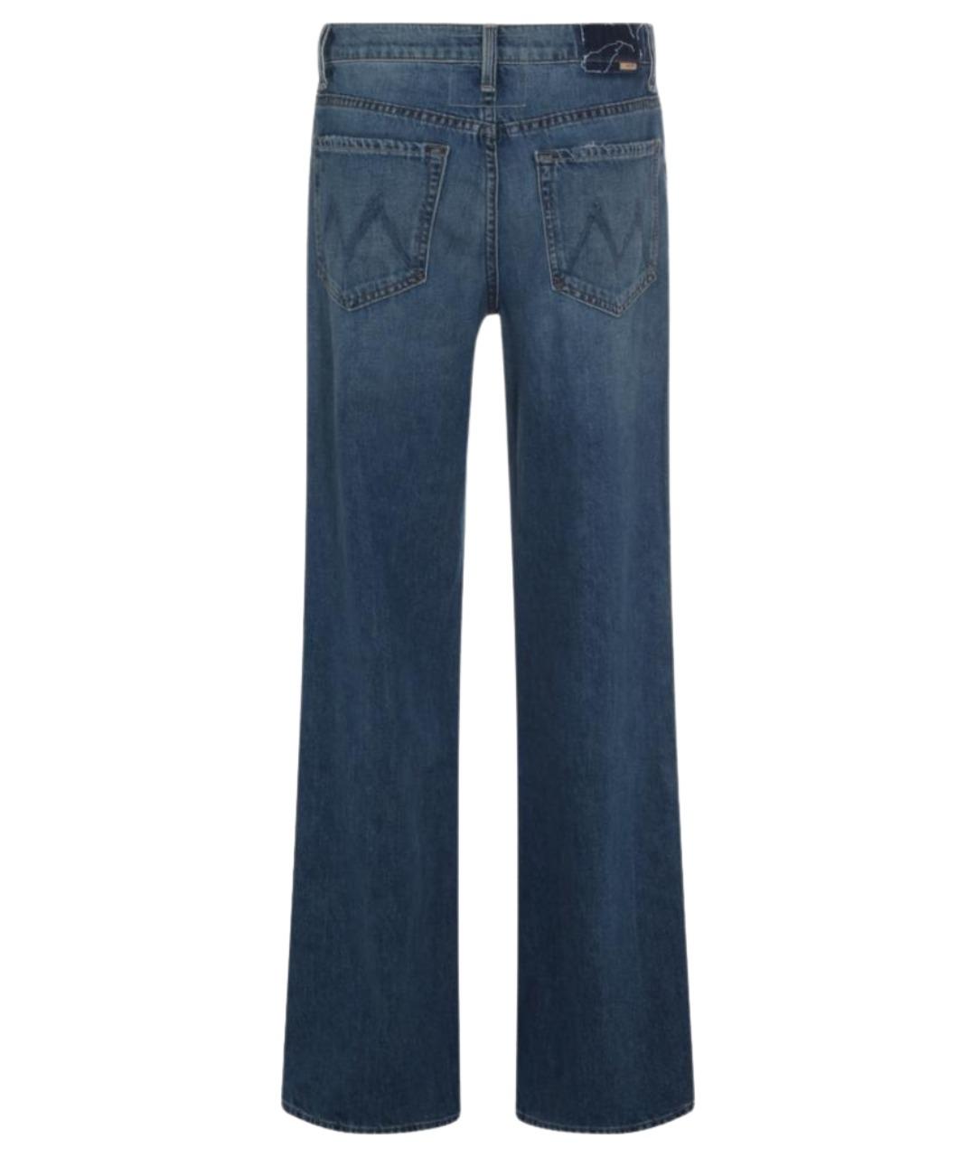 MOTHER Синие хлопковые прямые джинсы, фото 2