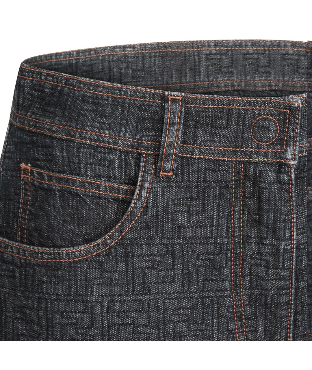 FENDI Темно-синяя хлопковая юбка миди, фото 3