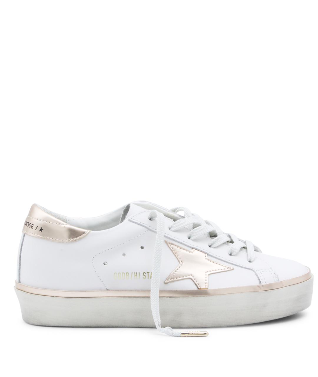 GOLDEN GOOSE Белые кожаные кеды, фото 1