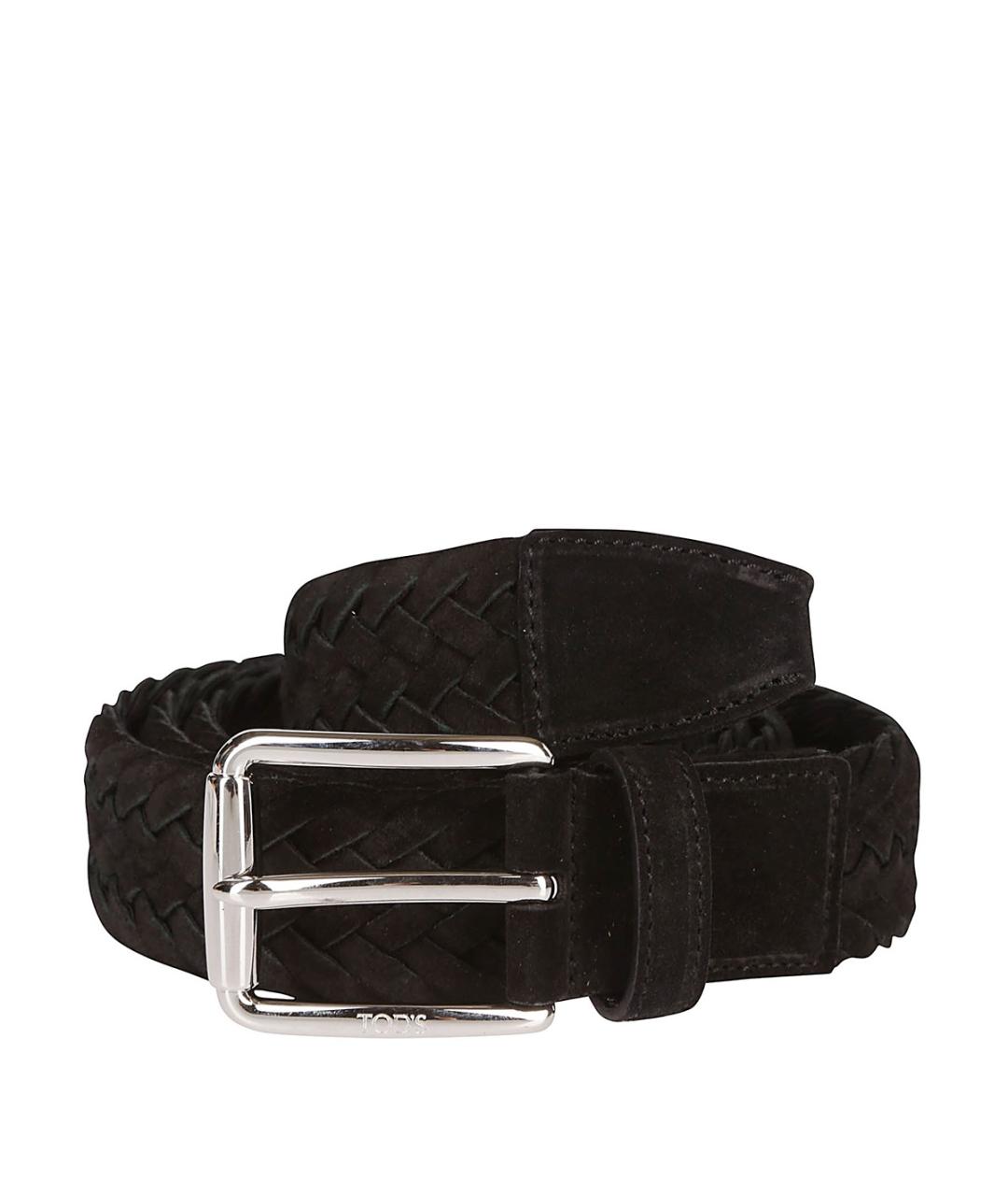 TOD'S Черный замшевый ремень, фото 1