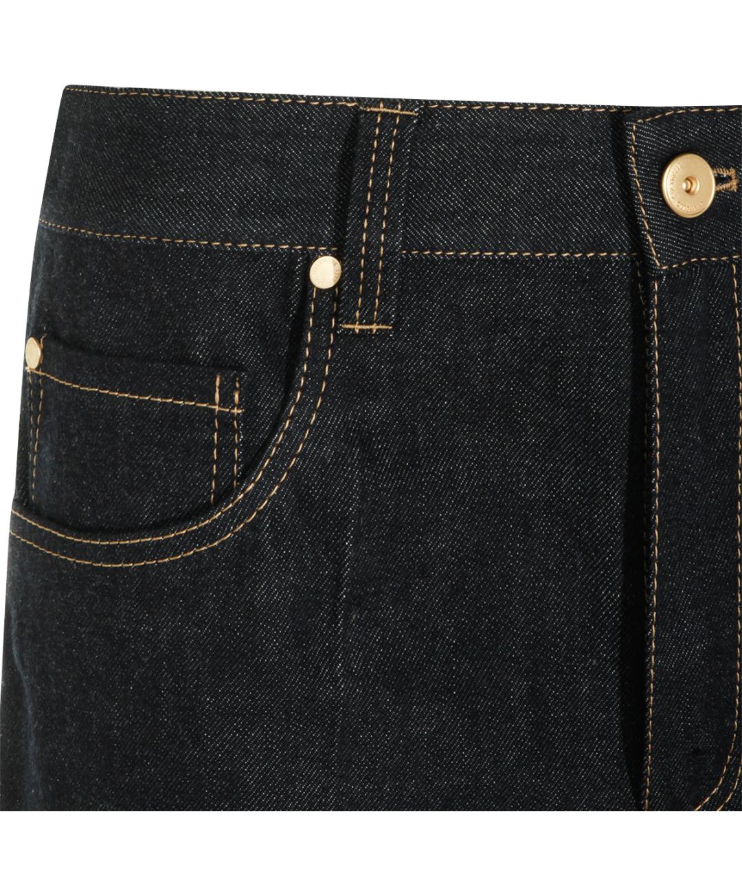 BRUNELLO CUCINELLI Темно-синие хлопковые шорты, фото 3