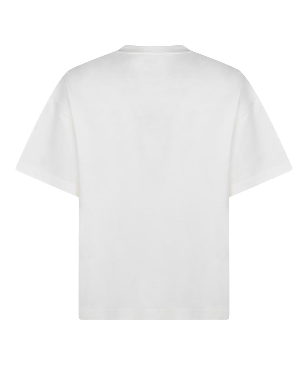 JIL SANDER Белая хлопковая футболка, фото 2