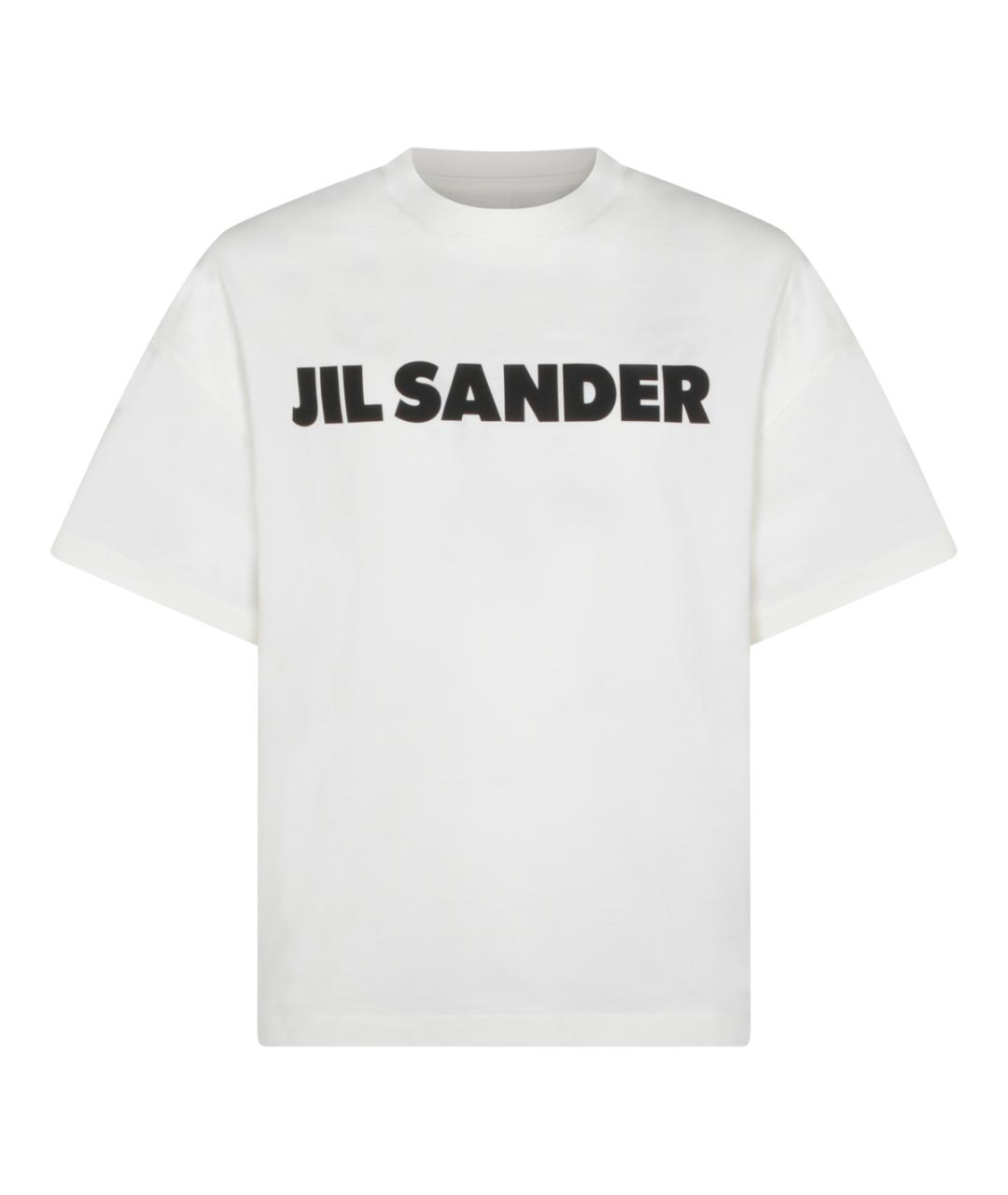JIL SANDER Белая хлопковая футболка, фото 1